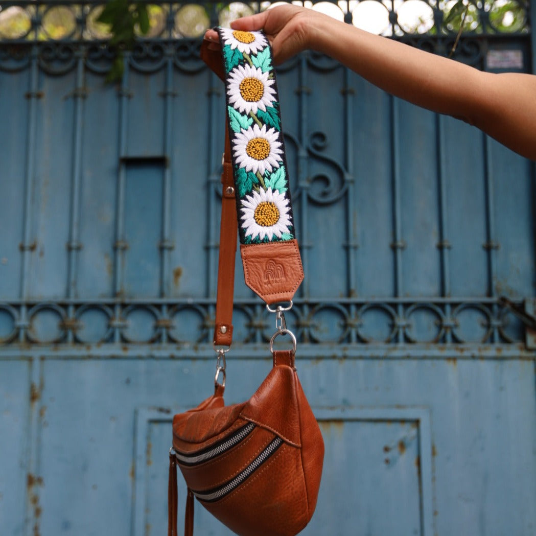 Emma Sling Bag + Edinburgh Strap in Caramel