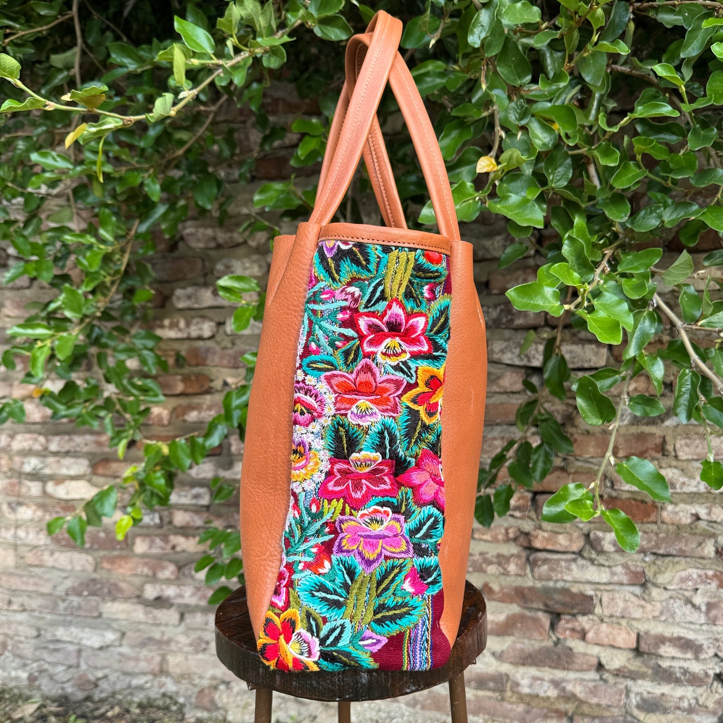 Huipil Tote Bag Lucy in Caramel 5