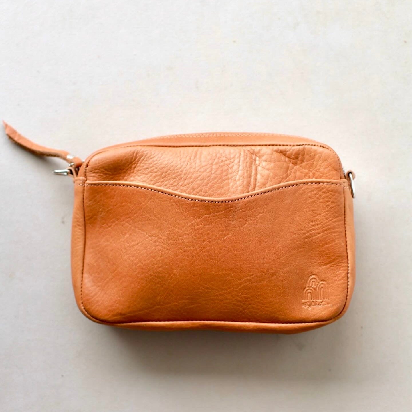 Travel Necessaire Aimé + Jerusalem Long Strap in Caramel