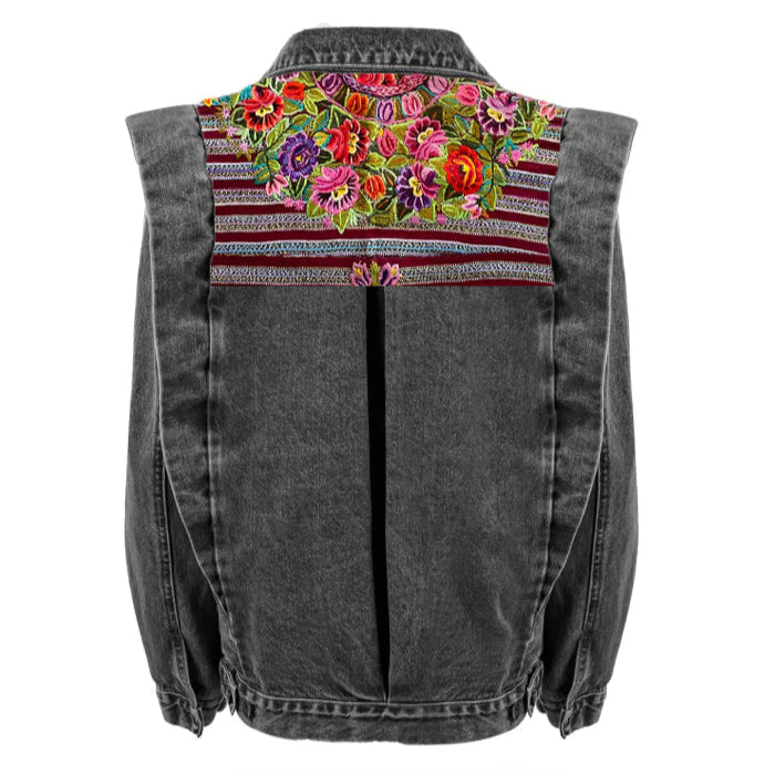 Chaqueta Huipil Rabat en Gris