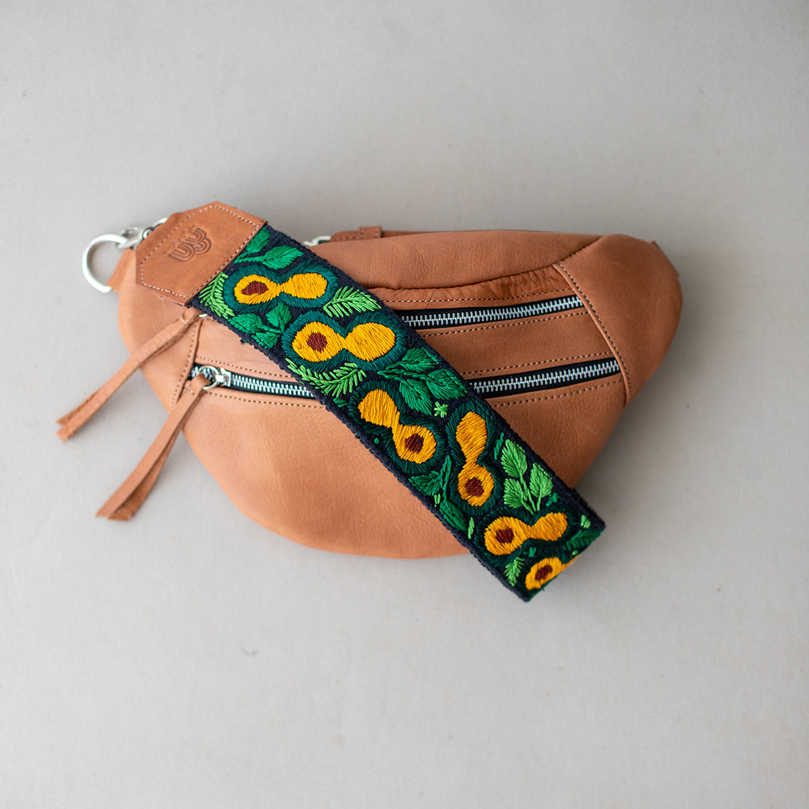 Emma Sling Bag + Brazil Strap in Caramel