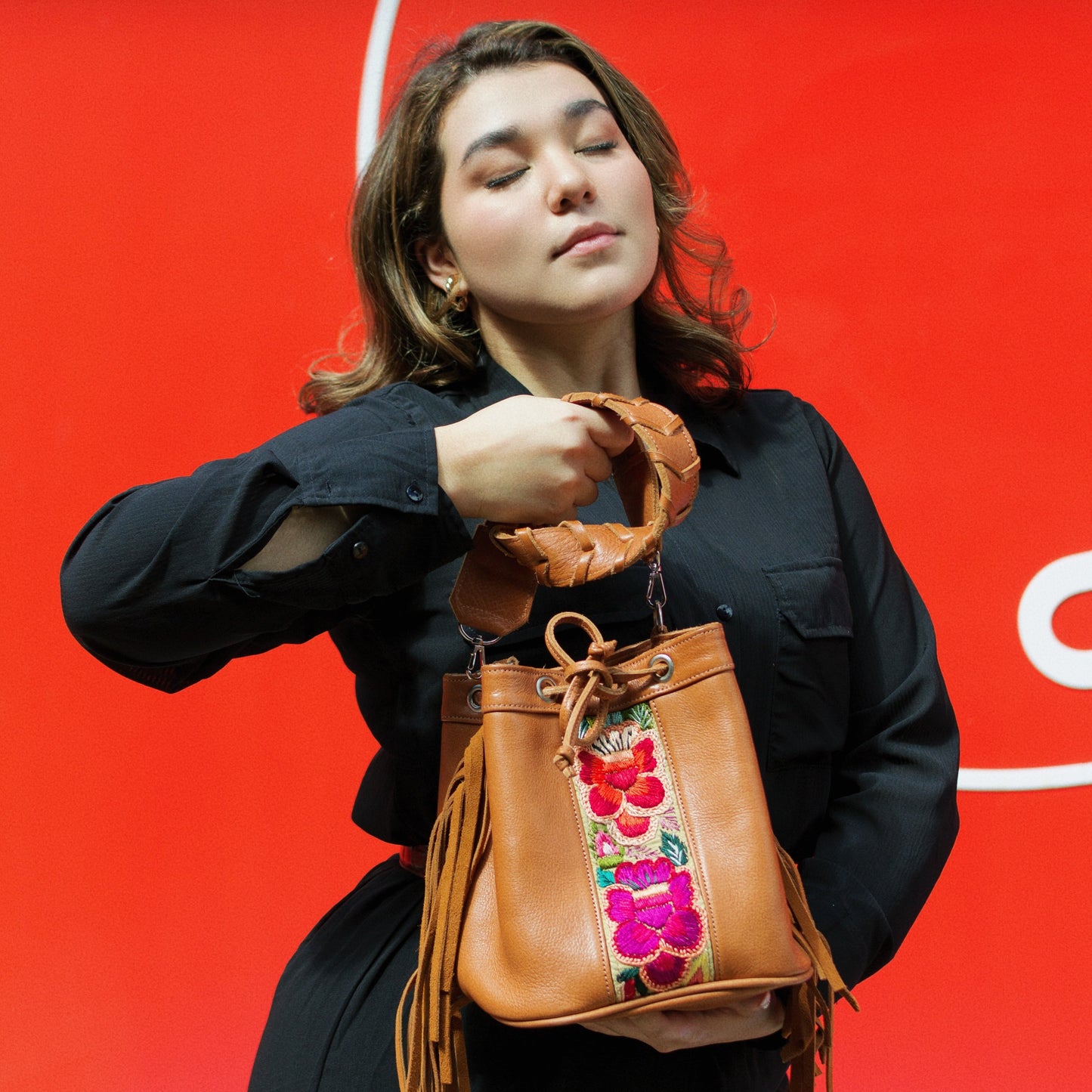 Bolso Elsa en Caramelo + Correa Praga