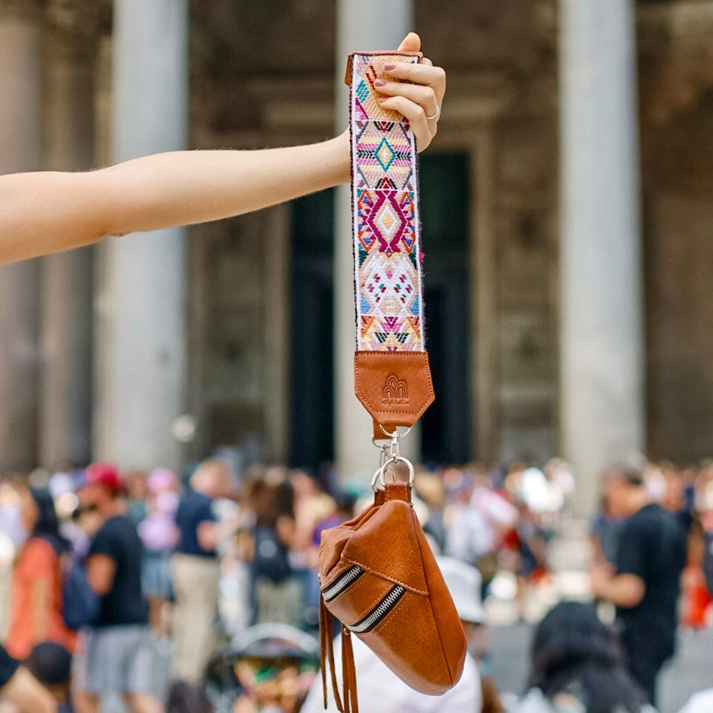 Emma Sling Bag + Jaipur Strap in Caramel