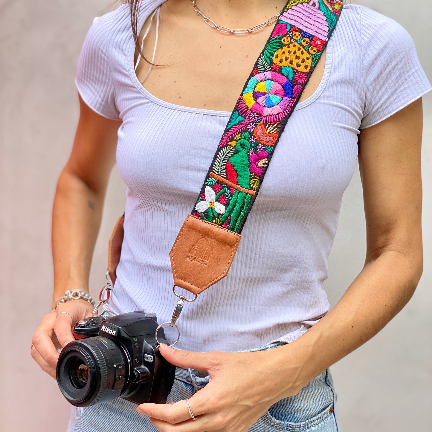 Guatemala Camera Strap in Caramel by Jessica Guttelewirz