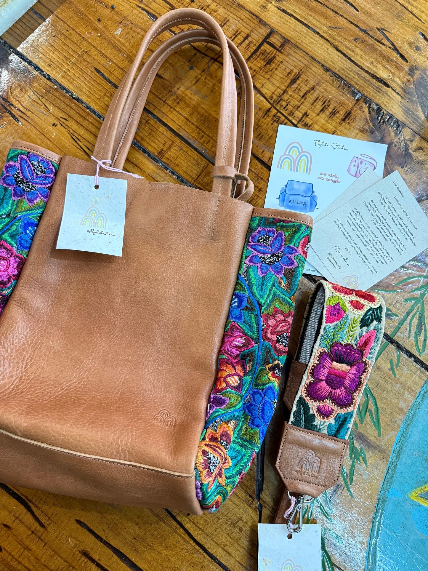 NEW IN! Huipil Tote Bag Lucy in Caramel 10