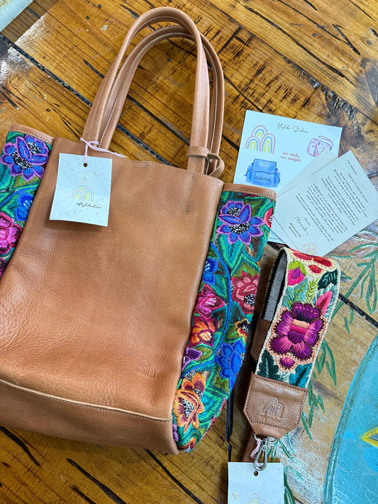NEW IN! Huipil Tote Bag Lucy in Caramel 10