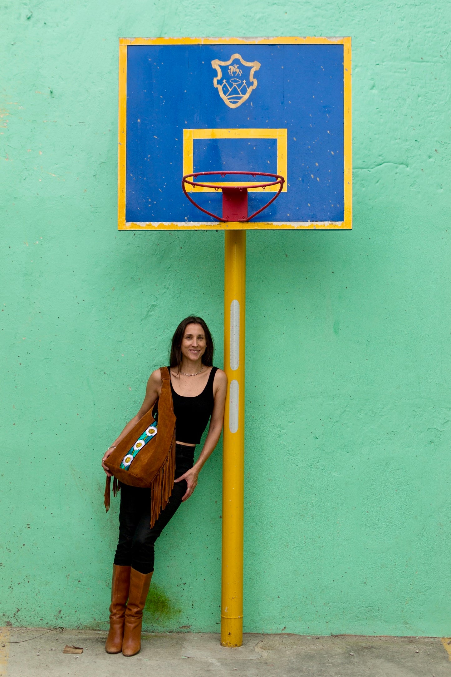 Suede Bag Calu + Edinburgh Strap in Caramel
