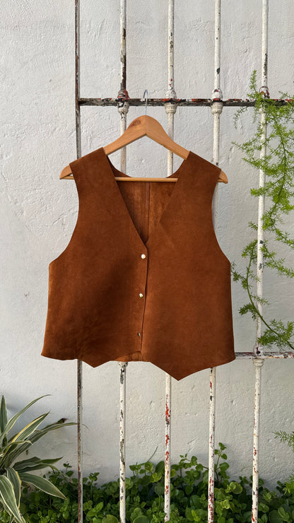 Cordoba Suede Top in Caramel + 1/2 Embroidered Strap