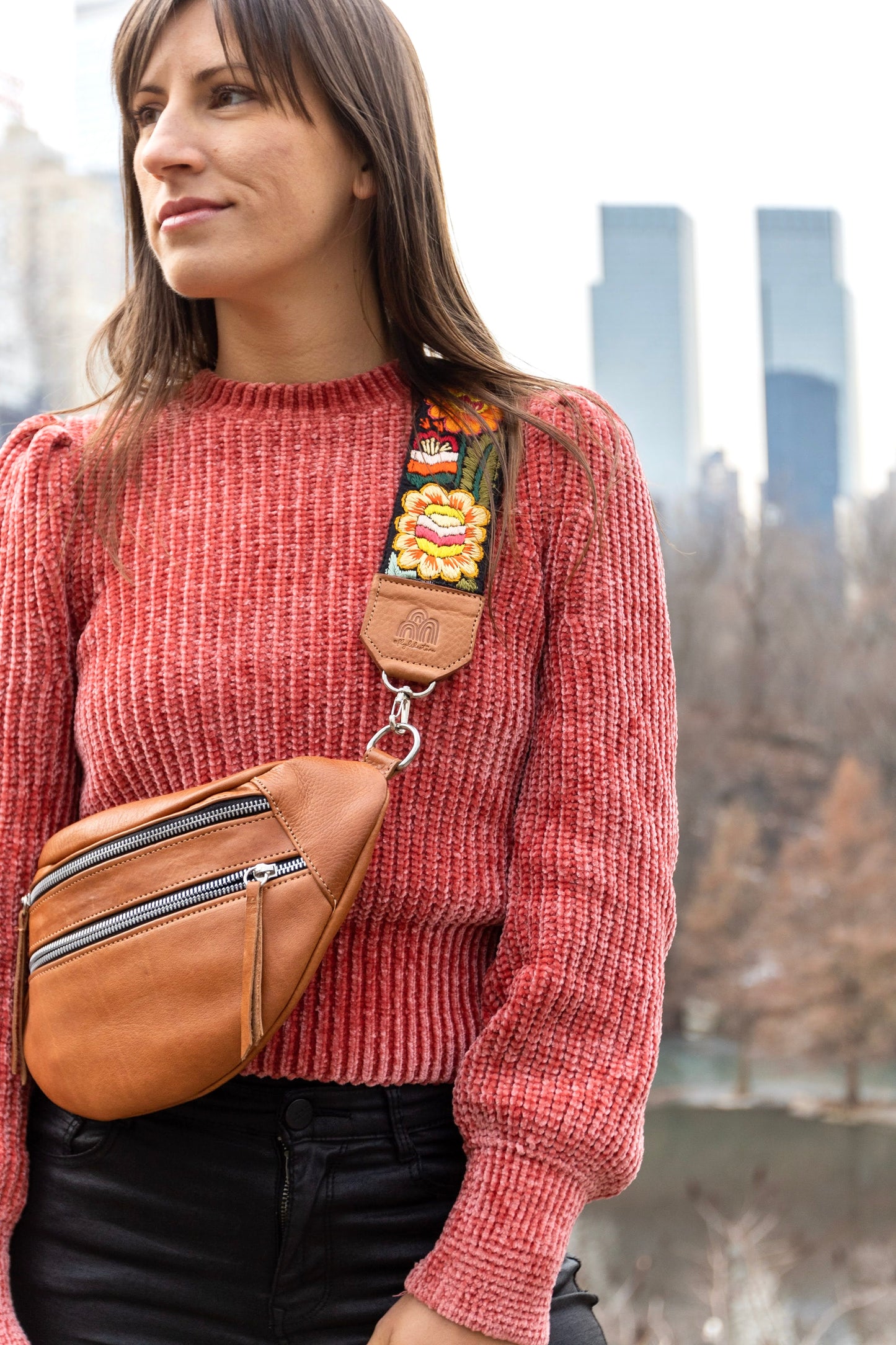 Emma Sling Bag + Marrakesh Strap in Caramel