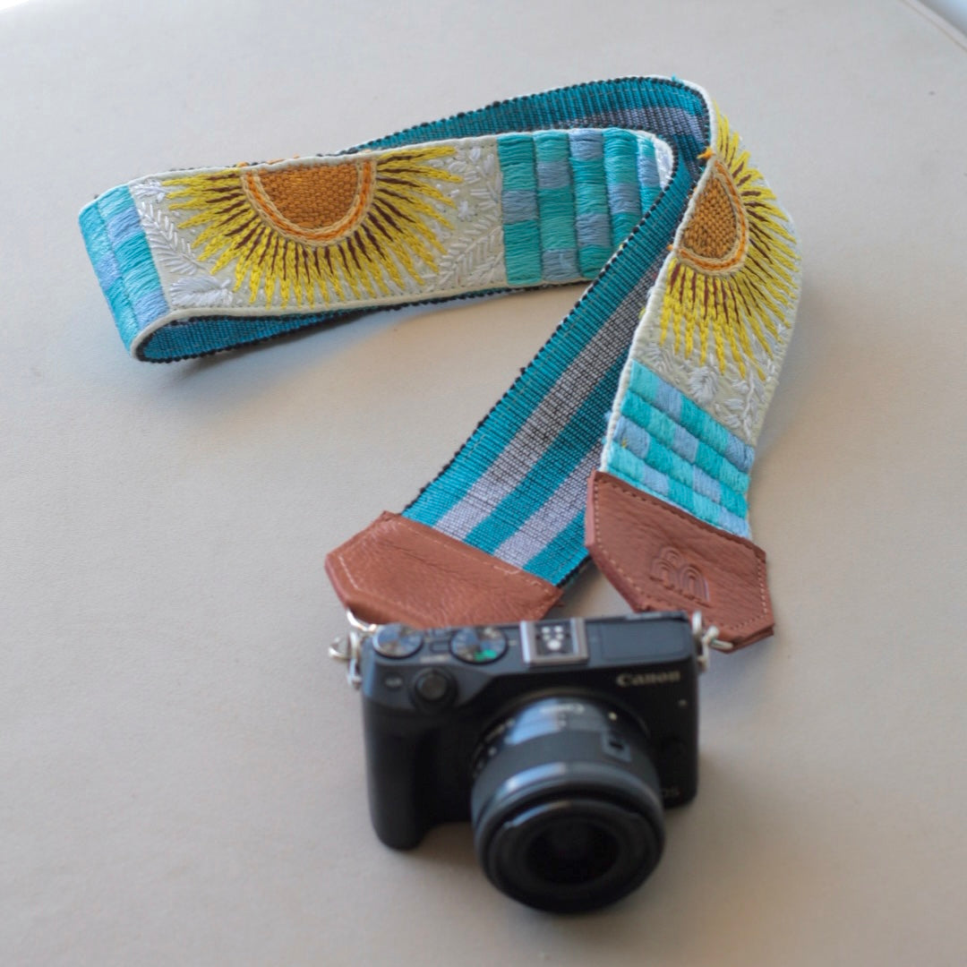 Fashion huipil camera strap