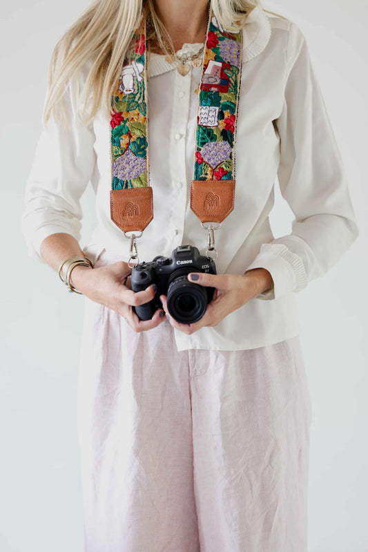 Madrid Camera Strap in Caramel by Fati Yedro