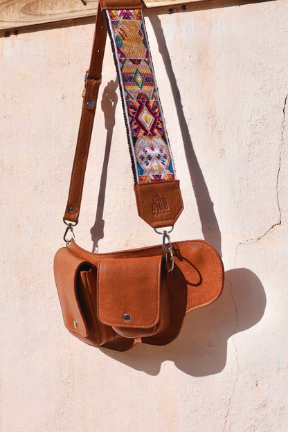 Coco Sling Bag + Jaipur Strap in Caramel