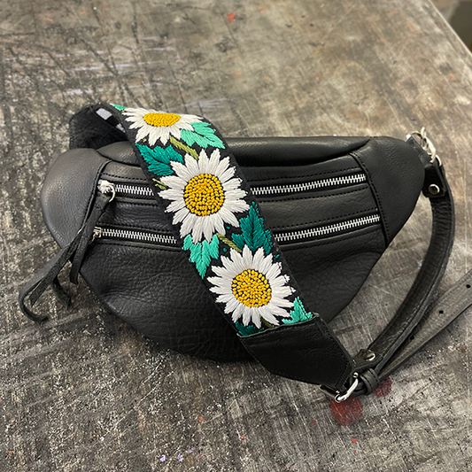 Emma Sling Bag + Edinburgh Strap in Black