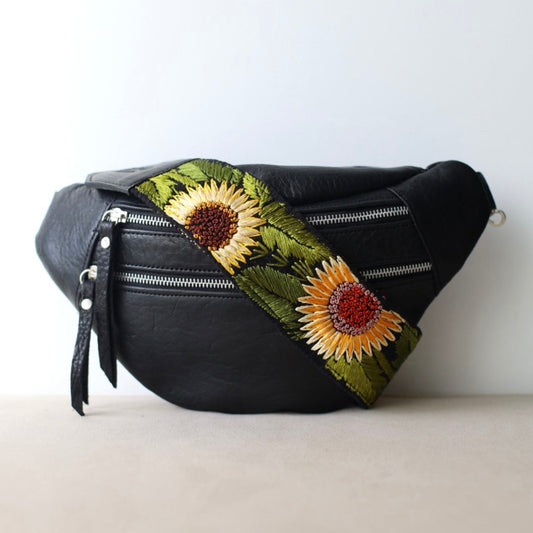 Emma Sling Bag + Buenos Aires Strap in Black