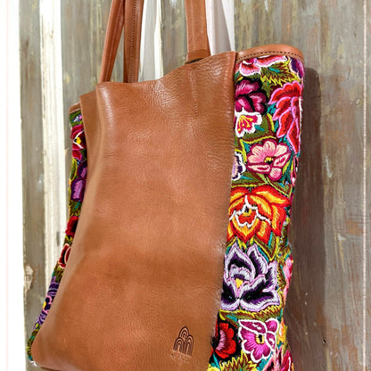 NEW! Huipil Tote Bag Lucy in Caramel 4