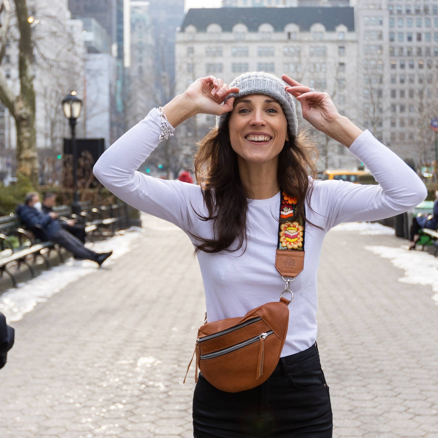 Emma Sling Bag + Marrakesh Strap in Caramel