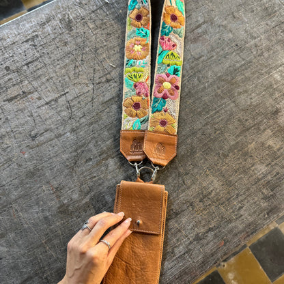 Phone Pouch Titi + Patagonia Long Strap in Caramel by SONO HANDMADE