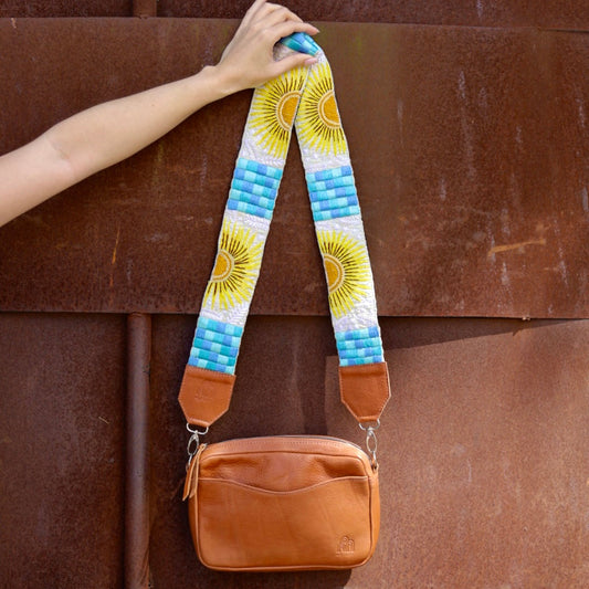 Travel Necessaire Aimé + Argentina Long Strap in Caramel by Byflorecer