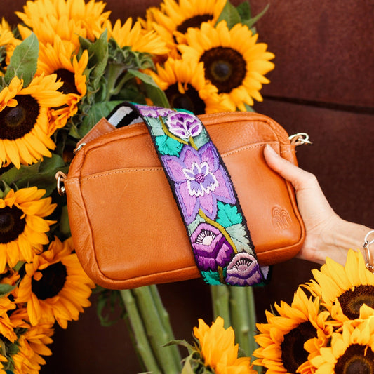 Travel Necessaire Aimé + Provence Regular Strap in Caramel
