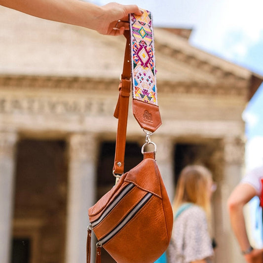 Emma Sling Bag + Jaipur Strap in Caramel