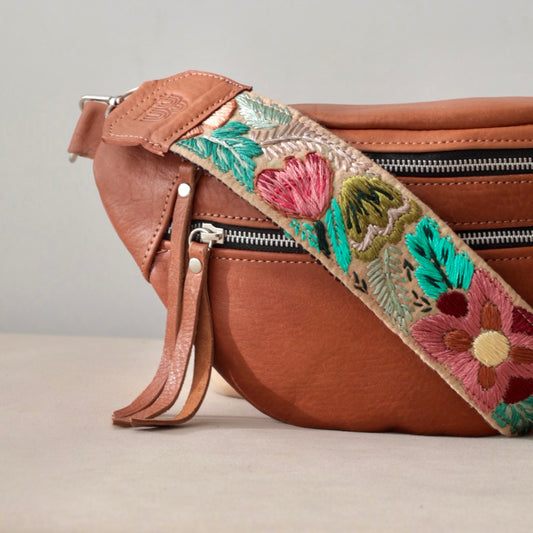 Sling Bag Emma + Patagonia Strap in Caramel by SONO Handmade